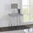 Square End Table with Metal Sled Base
