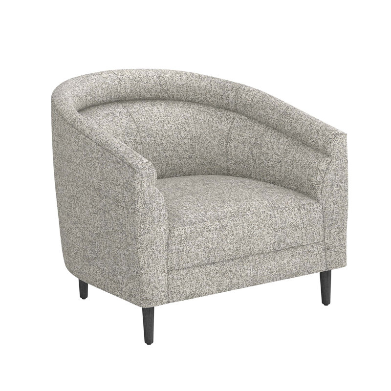 Fauteuil demi-tonneau Capri, Gris foncé, Mélange de polyester Breeze