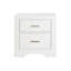 Table de chevet au design épuré avec deux tiroirs de rangement pour meubles de chambre à coucher de style transitionnel 1pc