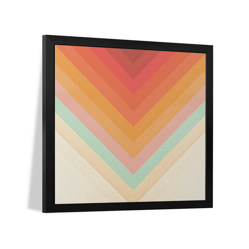 Rainbow Chevrons, 2020 - reproduction d'art murale - affiche de galerie, H 16 po x l 16 po