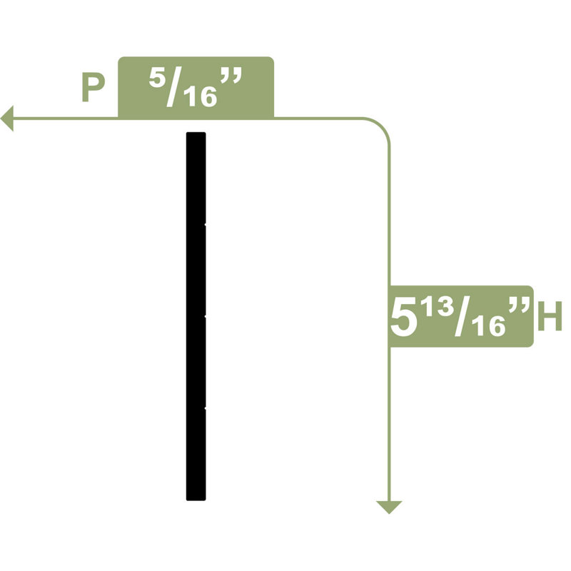 5.88'' H x 96'' W x 0.31'' D Plastic Corner Moulding