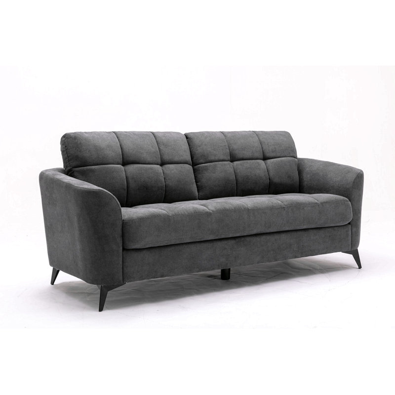 Canapé en tissu tissé 79 po Callie, Gris