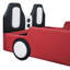 Lit plateforme simple avec roues, offrant une structure performante en forme de voiture et un sommeil relaxant-2050124720