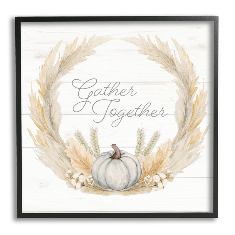 Gather Together Family Sentiment, H 17 po x l 17 po x P 1,5 po, Giclée encadrée noir minuit
