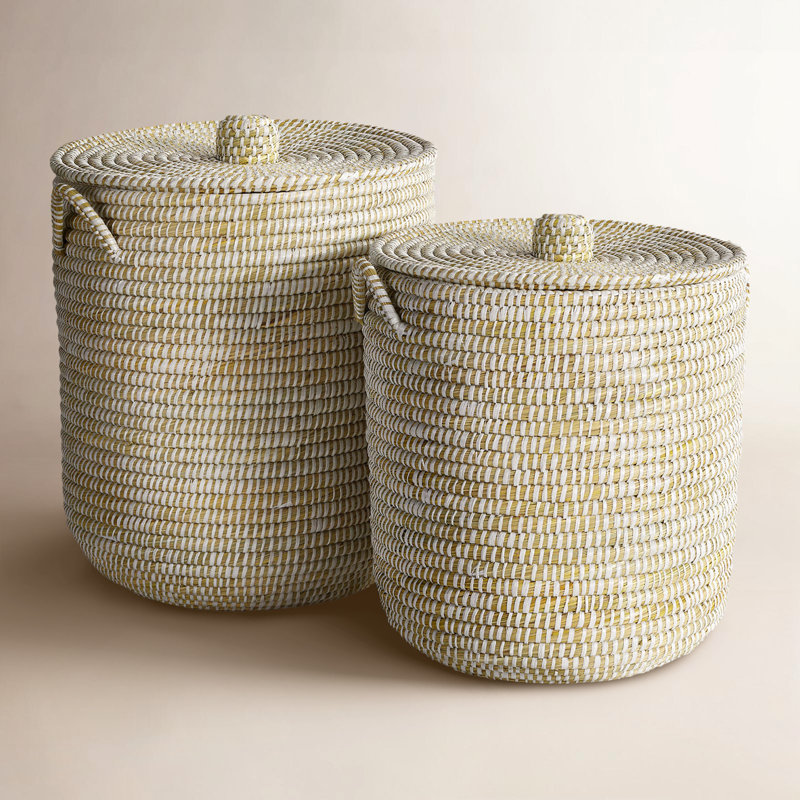 Rivergrass Hamper Baskts W/ Lids