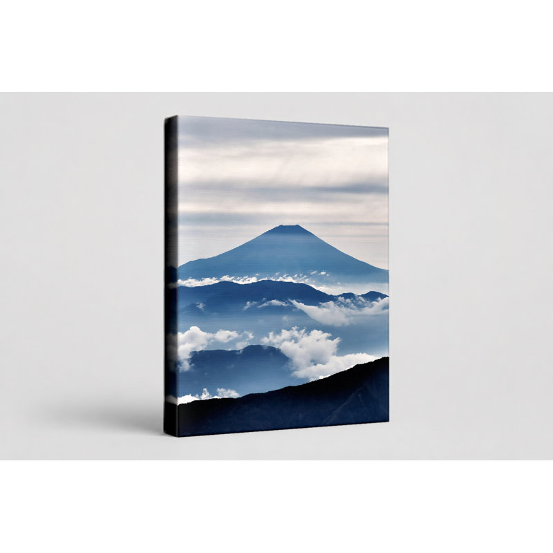 Mont Fuji Above the Clouds - Portrait, art mural sur toile, 11" W x 14" H