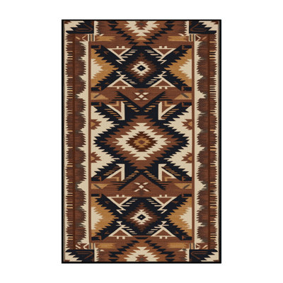 Washable Southwestern Aztec Southwestern Area Rug