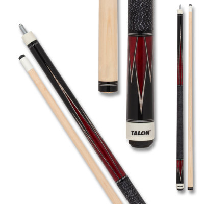 Talon TL17 Black Pool Cue 19oz with Red Points & Wrap