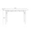 Bureau rectangulaire en noyer massif avec 2 tiroirs-663210272