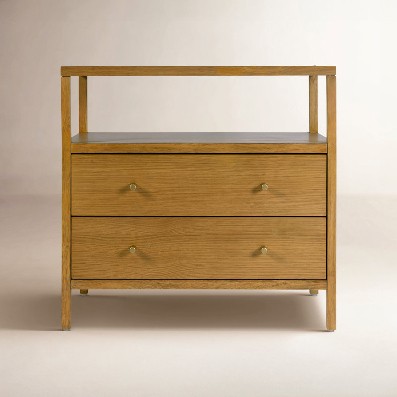 Sloane 2 Drawer Nightstand, Brown