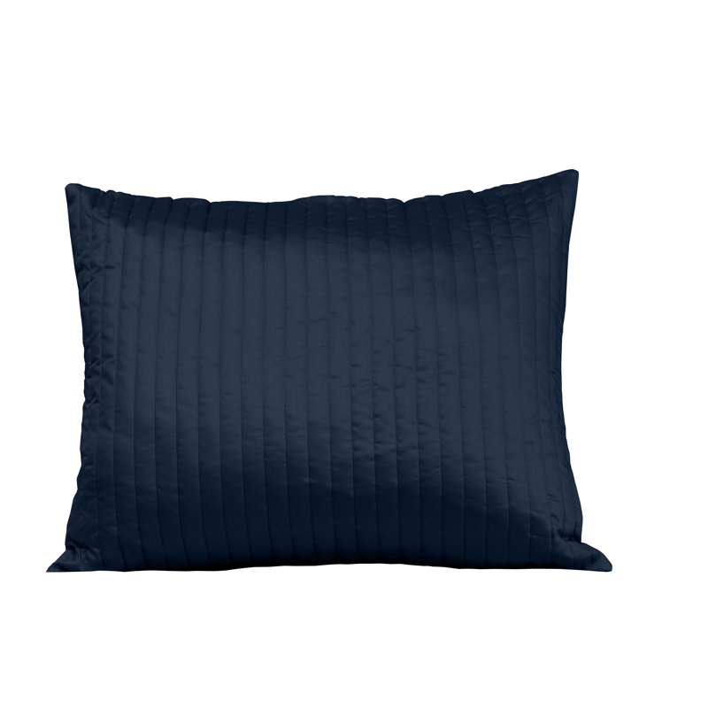 Siena Channel 100% Cotton Zipper Sham, Queen Sham, Dark Blue