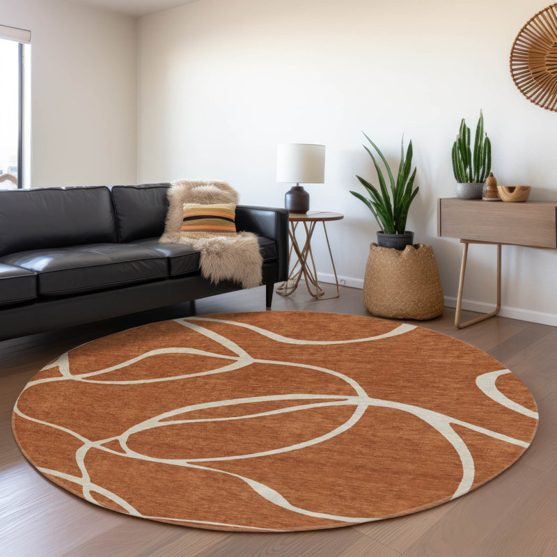 Tapis tourbillon Corum AMF999 lavable à la machine de qualité supérieure, Rond 8 pi