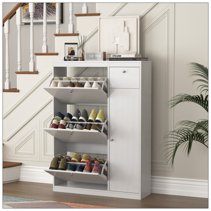 Fairlie Flip Down Shoe Storage, White