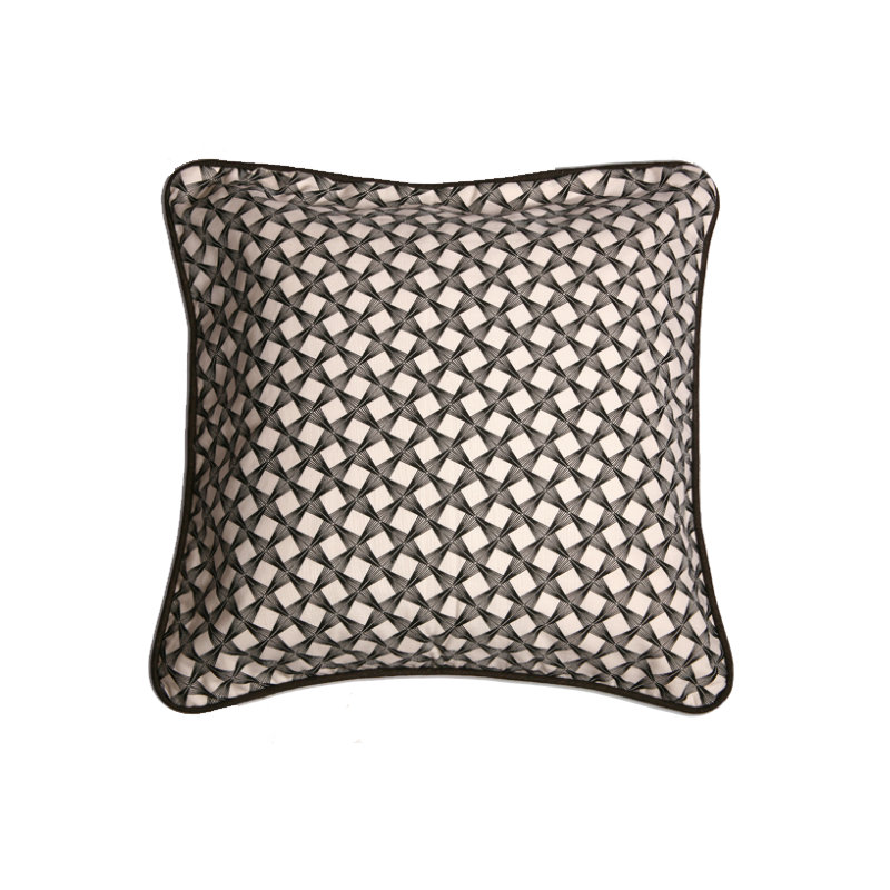 Thaksin Cotton Cushion Pillow Cover, Black