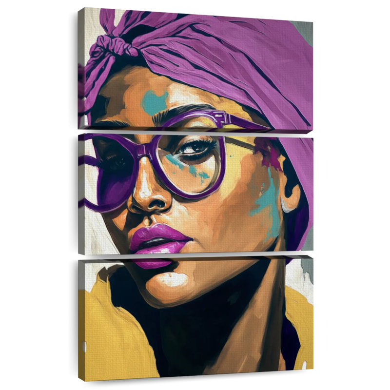 Leisha en turban mauve, H 57 po x l 36 po