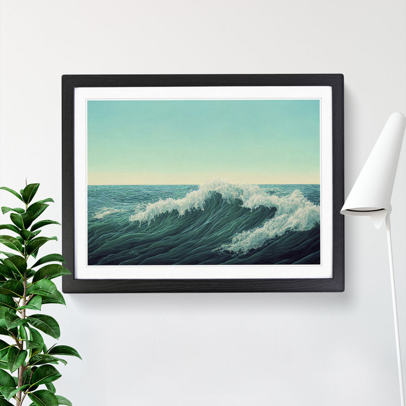 XH1022-6319X Movement Of The Ocean Vol.2 - Single Picture Frame Print, Black , 34cm H x 46cm W x 2cm D