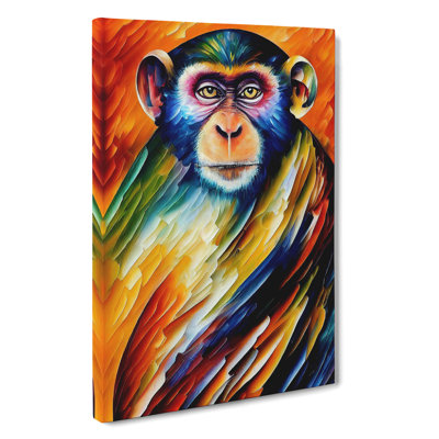 Monkey Portrait No.1 - Wrapped Canvas