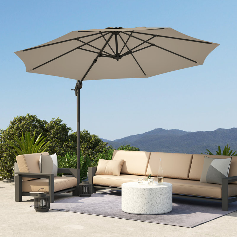 294cm Cantilever Parasol, Light Grey