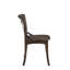 Chaise d'appoint en chêne foncé et finition en métal noir (ensemble de 2)