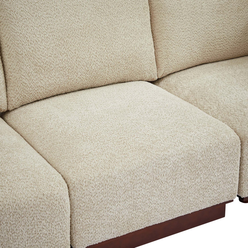 Canapé d'angle modulaire en boucle avec pouf, H 32 po x l 116 po x P 88,5 po, Orienté à droite