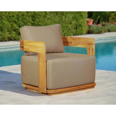 Chaise d'extérieur en bois de teck massif Eclipse
