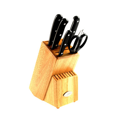 IVO Cutlery Solo 6 Piece High Carbon Stainless Steel Knife Block Set