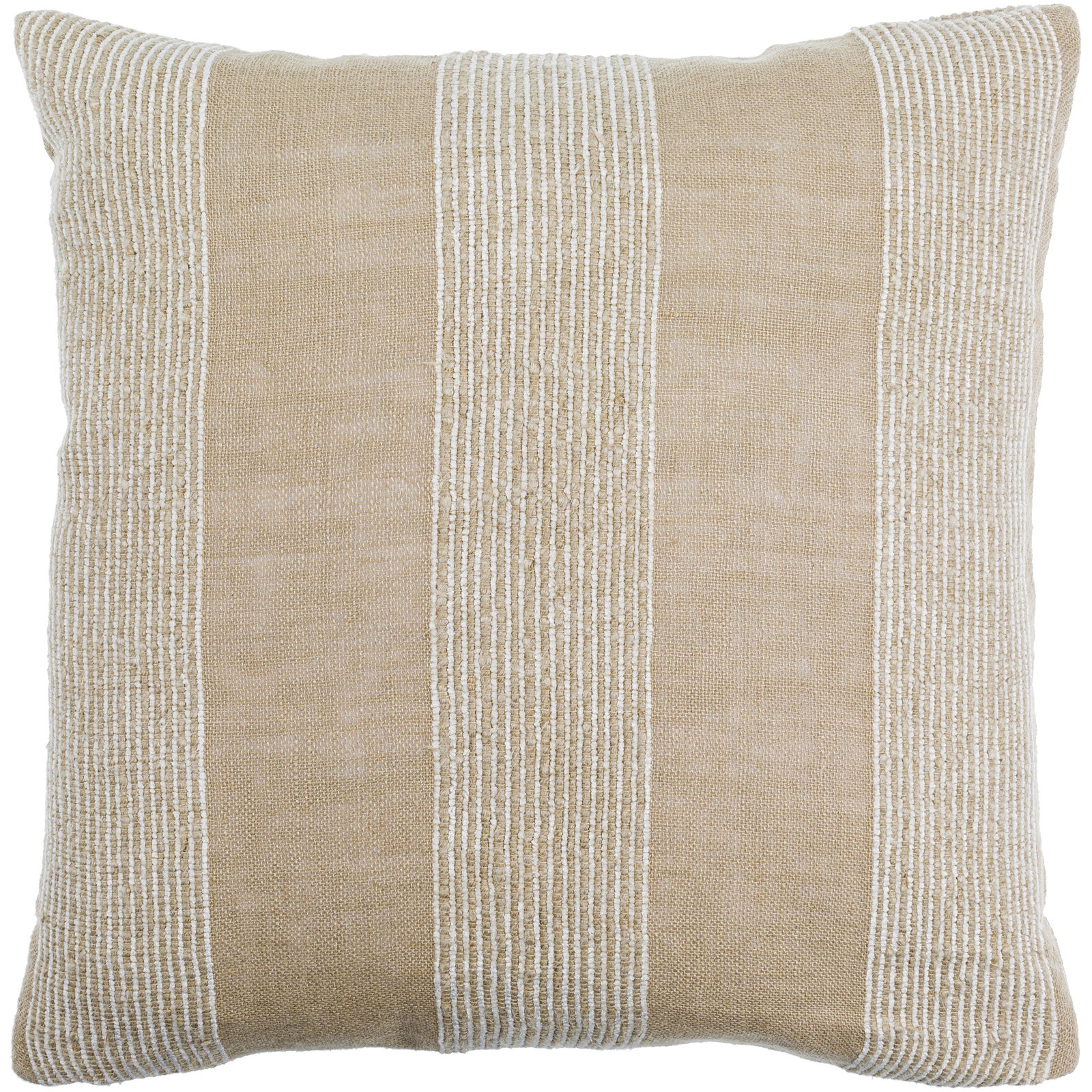 Liliana Striped Linen Throw Pillow, 20" x 20", Down