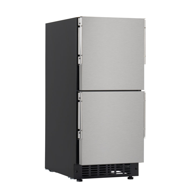15" Built In Panel Read 2 Drawer Undercounter Compact Freezerless Refrigerator / Beverage Center