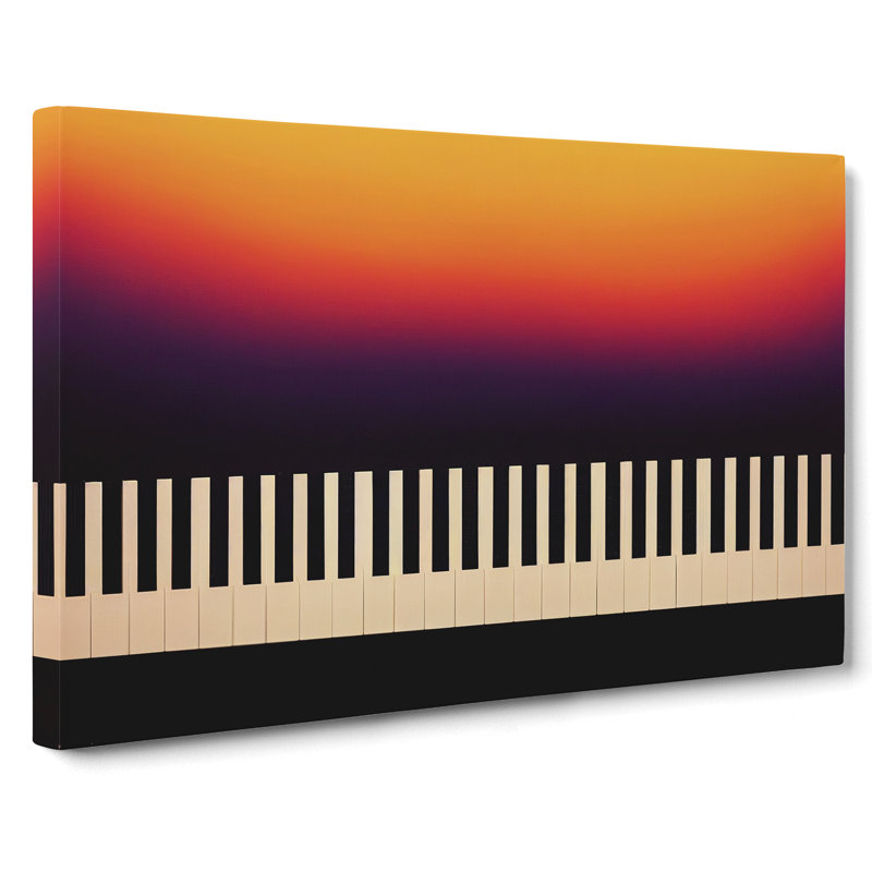 Keys Of The Piano Abstract - Wrapped Canvas, 40cm H x 60cm W x 3cm D