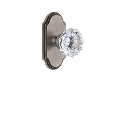 Bouton de porte en cristal Grandeur Arc Plate