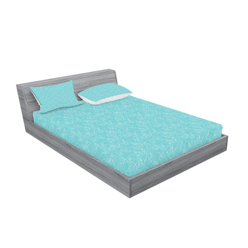 Drap-housse et coussin décoratif Ambesonne, Ensemble de draps-housses pour très grand lit + 4
