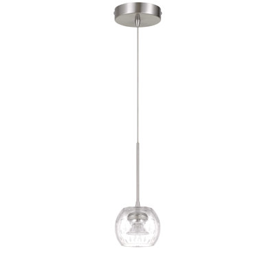 Suspension DEL Ithaca 8 W 3000 K à intensité variable, ampoule en verre transparent, 700 lumens, IRC 90