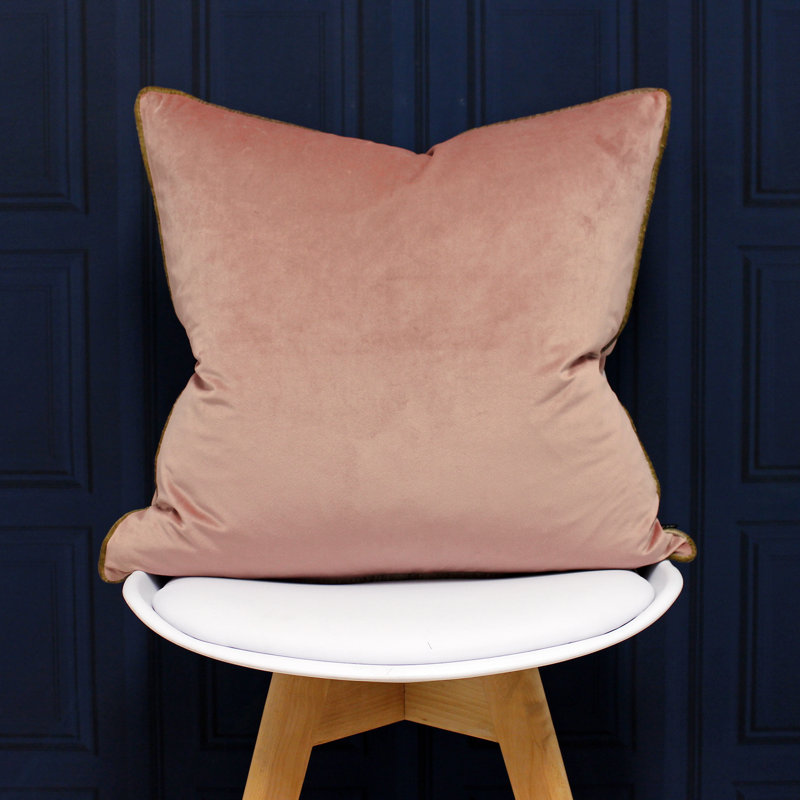 Oliver Square Throw, Pillow Cover Only - No Insert, Blush/Gold