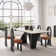 Middle ancient style rock slab dining table