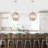 Plewak 5 - Light 15.74" Wide Dark Distressed Wood/Gold Dimmable Distressed Wood Farmhouse Country Geometric Chandelier, Modern Chandelier Rustic Ceiling Pendant Lights for Living Room Bedroom Foyer-1197583076