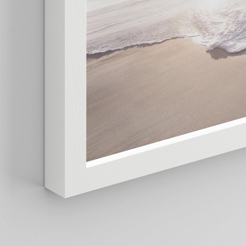 «Colorful Sunlight Ocean Wave Beach Shore Landscape Nautical Marine Life» sur, Blanc, H 11 po x l 14 po