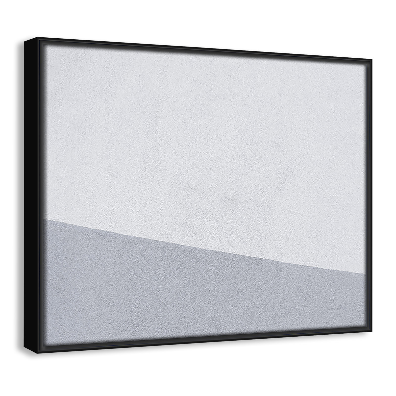 Dominic "Abstract Blues" Print, 12.5" H x 15.5" W x 2" D, Black Framed Canvas
