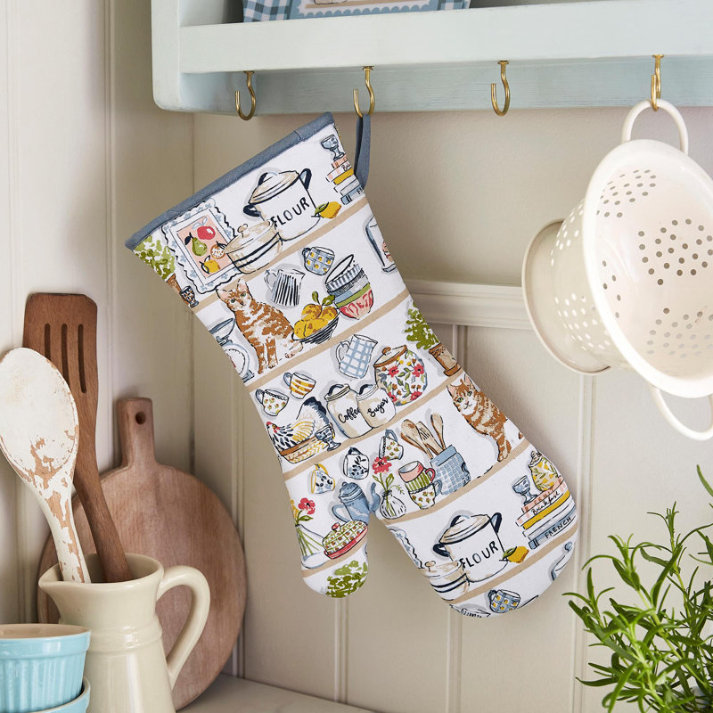 Ulster Weavers Pantry Cats Floral 100% Cotton Oven Glove