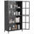 Premium Black Metal Storage Cabinet With Tempered Glass Doors, Adjustable Shelves, Anti-Tipping Device, Magnetic Silent Closure, And Adjustable Feet For Home And Office Use