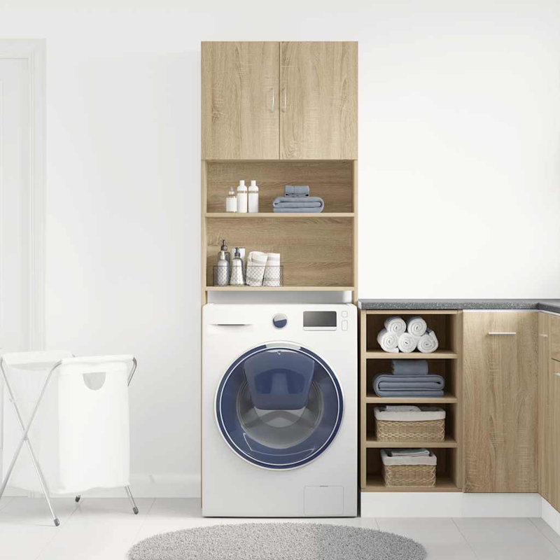 Engineered Wood Freestanding Bathroom Cabinet, Sonoma Oak