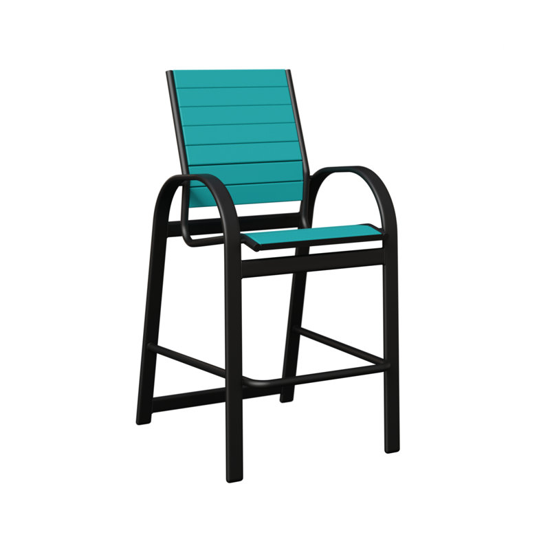 Murphy Outdoor Bar Stool, Aruba Blue