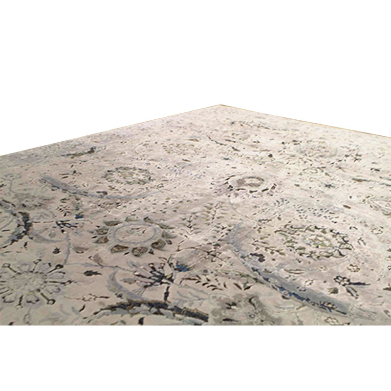 Hand-Knotted High-Quality Aqua Area Rug