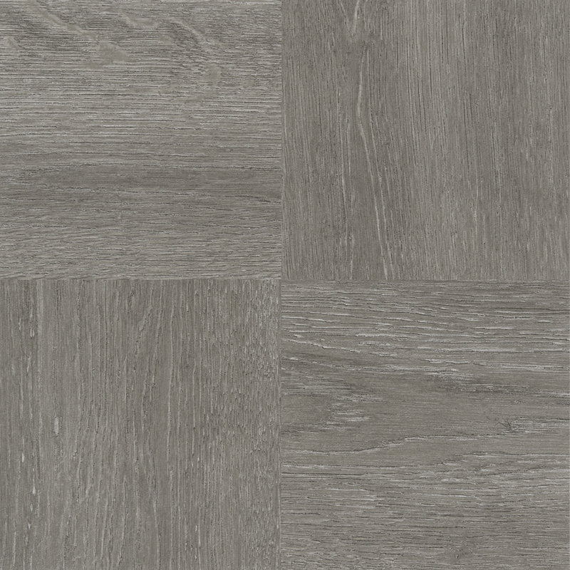 Woven Trends Tivoli Self Adhesive Vinyl Floor Tiles, 45 Pcs, 12" X 12", Charcoal Grey Wood