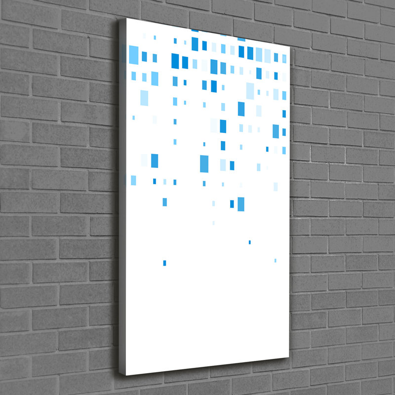 Aygun Blue Squares - Wrapped Canvas Print