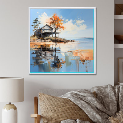 «Lakehouse Summer Charm Beach», reproduction sur toile