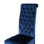 Chaises de salle à manger à dossier haut 2 pièces - Velours bleu marine avec structure en bois de bouleau et mousse de polyuréthane pour un siège supplémentaire