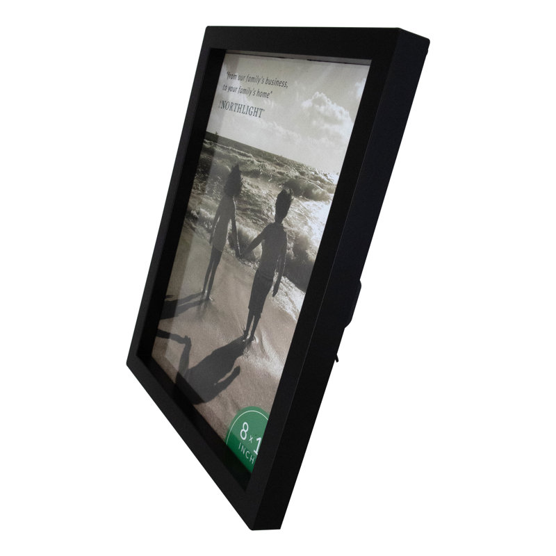 10.75" Classical Rectangular 8" x 10" Photo Picture Frame - Matte Black