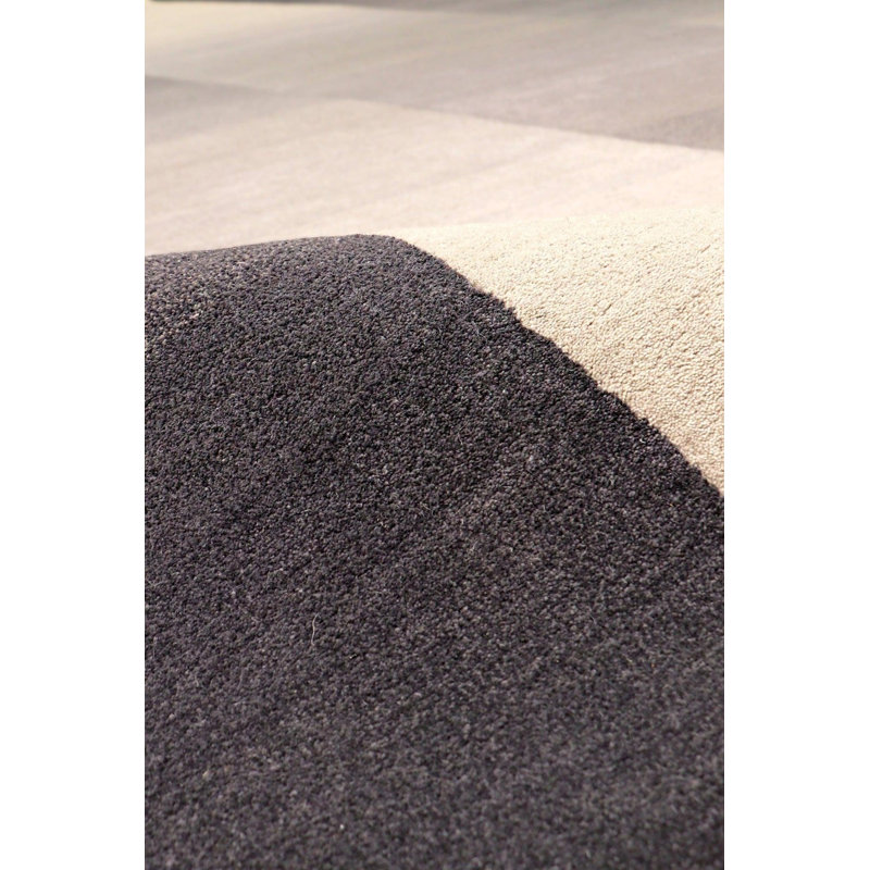 Hand Woven Cotton and Wool Striped Area Rug