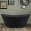 Baignoire de trempage autoportante en résine 59 po à double surface en résine solide avec trop-plein et bonde escamotable 59 po-701050717-701050719