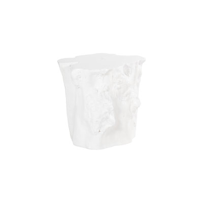 Log Side Table, Gel Coat White